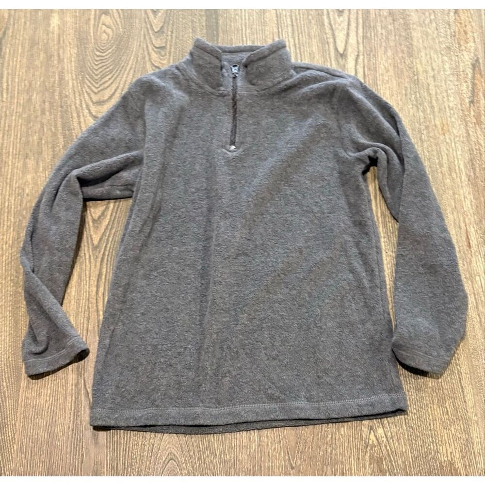 The Children’s Place Boys Microfleece Half Zip Mock Neck Pullover Gray Size L
